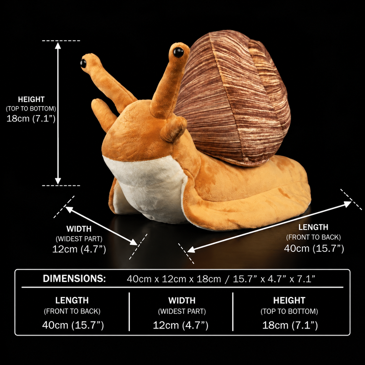 Snail Soft Stuffed Plush Toy
