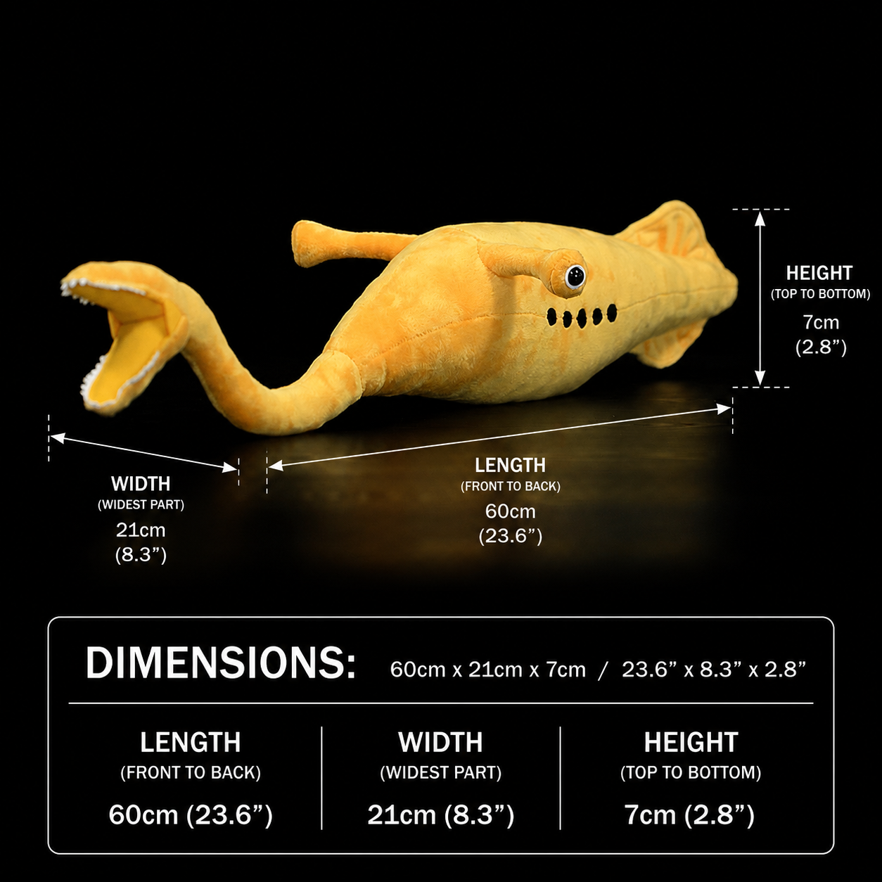 Tullimonstrum Tully Monster Soft Stuffed Plush Toy