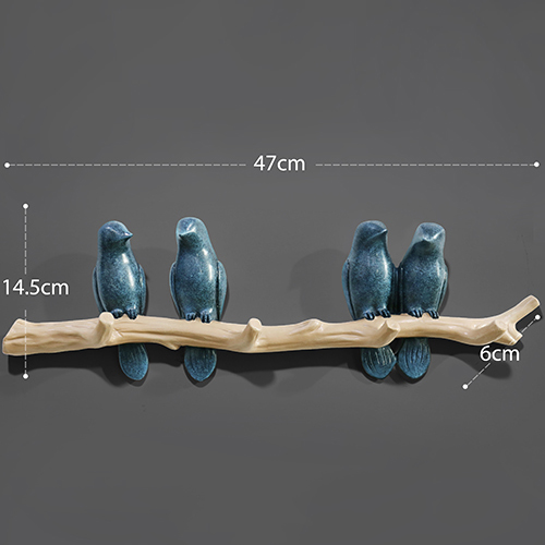 European Style Sitting Birds Living Room Wall Hanger