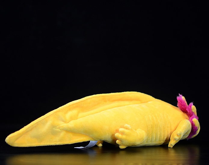 Brinquedo de pelúcia macio de pelúcia axolotl amarelo