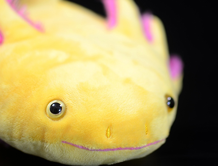 Jucărie de pluș moale Axolotl galben