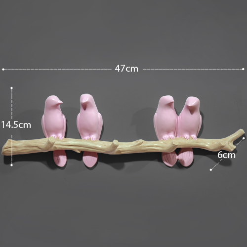 European Style Sitting Birds Living Room Wall Hanger