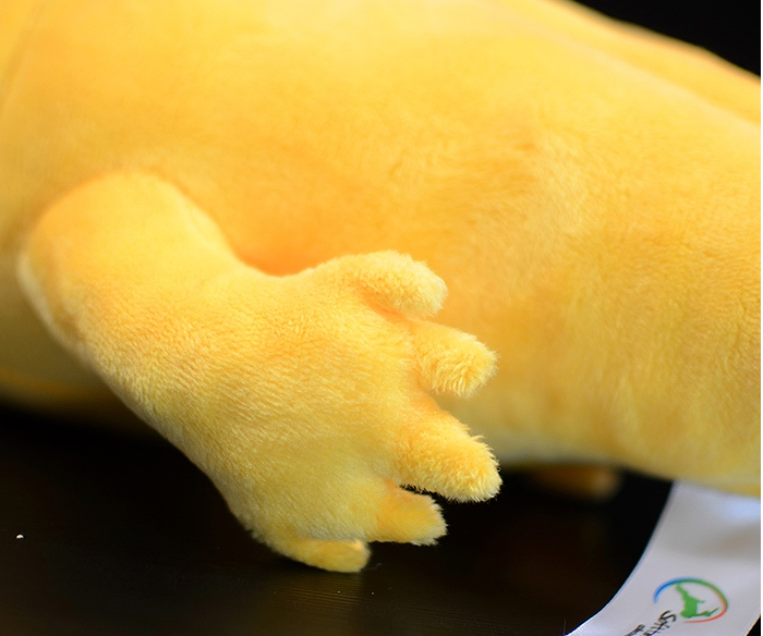 Brinquedo de pelúcia macio de pelúcia axolotl amarelo