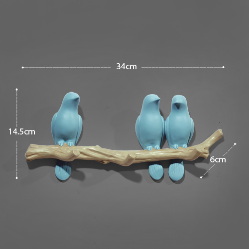 European Style Sitting Birds Living Room Wall Hanger