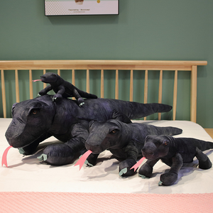 Full Size Black Monitor Lizard Soft Stuffed Plush Toy
