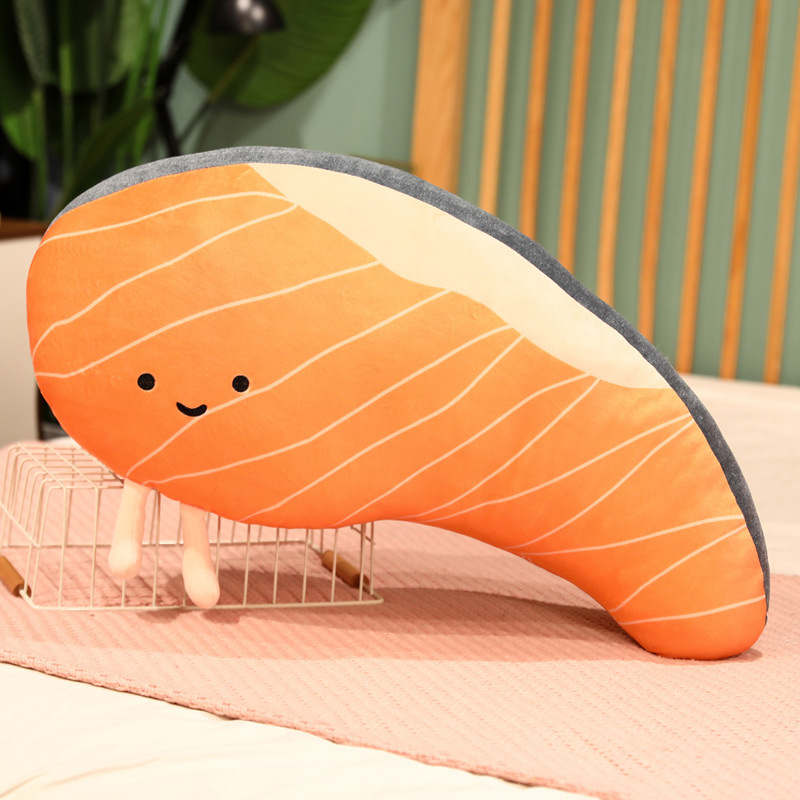 Salmon Food Stuffed Pillow Cushion Toy