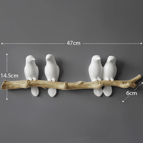 European Style Sitting Birds Living Room Wall Hanger