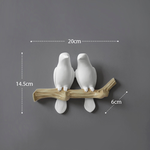 European Style Sitting Birds Living Room Wall Hanger