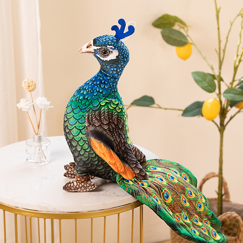 Peacock Bird Stuffed Plush Pillow Toy