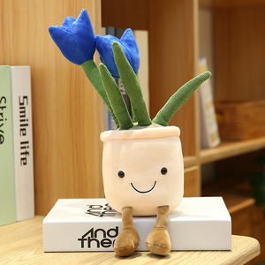 Cute Tulips Flower Soft Stuffed Plush Decor Toy