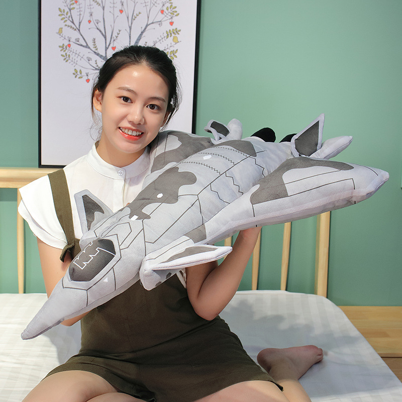 Fighter Jet Airplane Soft Plush Pillow Blanket Toy