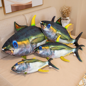 Yellowfin Tuna Pillow Stuffed Plush Cushion Toy