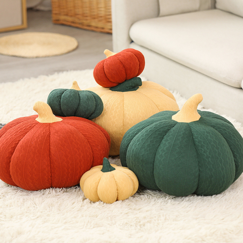 Pumpkin Pillow Stuffed Wool Cushion Decor Toy