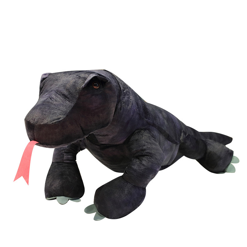 Full Size Black Monitor Lizard Soft Stuffed Plush Toy