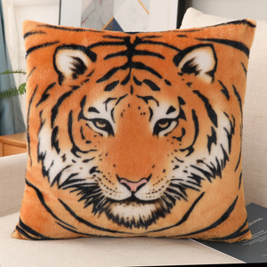 Tiger Head Faces Soft Stuffed Plush Pillow Cushion