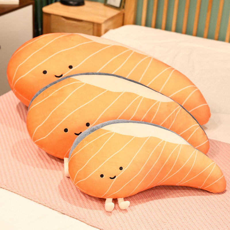 Salmon Food Stuffed Pillow Cushion Toy