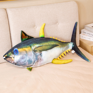 Yellowfin Tuna Pillow Stuffed Plush Cushion Toy