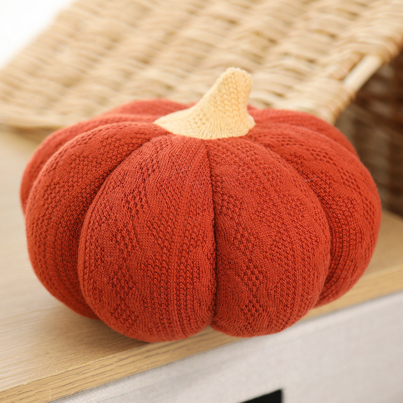 Pumpkin Pillow Stuffed Wool Cushion Decor Toy