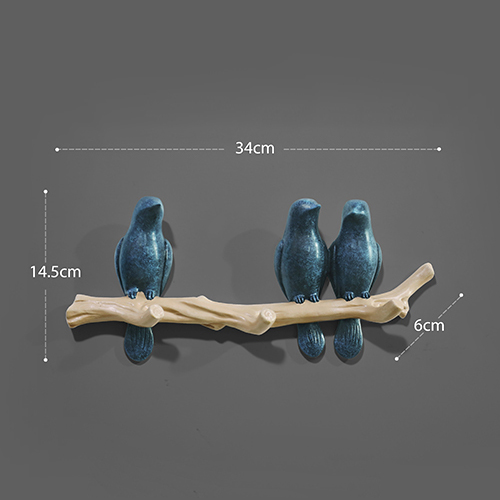 European Style Sitting Birds Living Room Wall Hanger