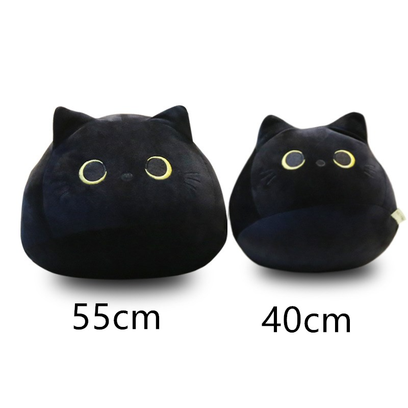 Black Cat Stuffed Plush Pillow Cushion Toy