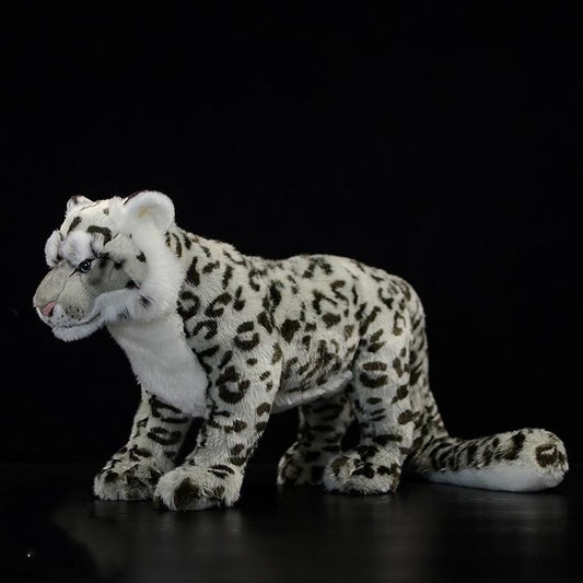 Brinquedo de pelúcia macio de pelúcia gato leopardo da neve