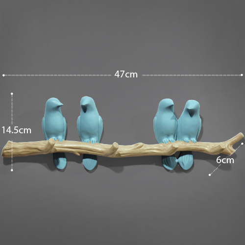 European Style Sitting Birds Living Room Wall Hanger