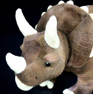 Brown Triceratops Dinosaur Soft Stuffed Plush Toy