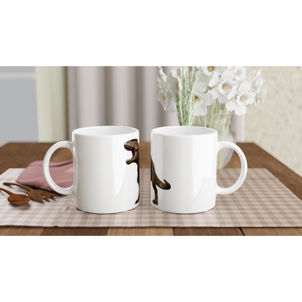 Giganotosaurus 3D Dinosaur White Ceramic Mug