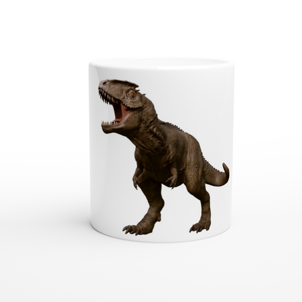 Giganotosaurus 3D Dinosaur White Ceramic Mug