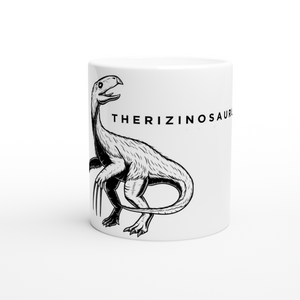 Therizinosaurus Dinosaur White Ceramic Mug