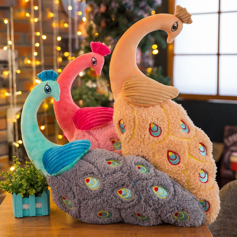 Peacock Bird Soft Stuffed Plush Pillow Toy