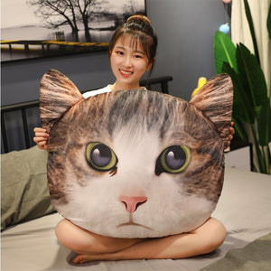 Cute Cat Faces Stuffed Pillow Cushion Decor Toy