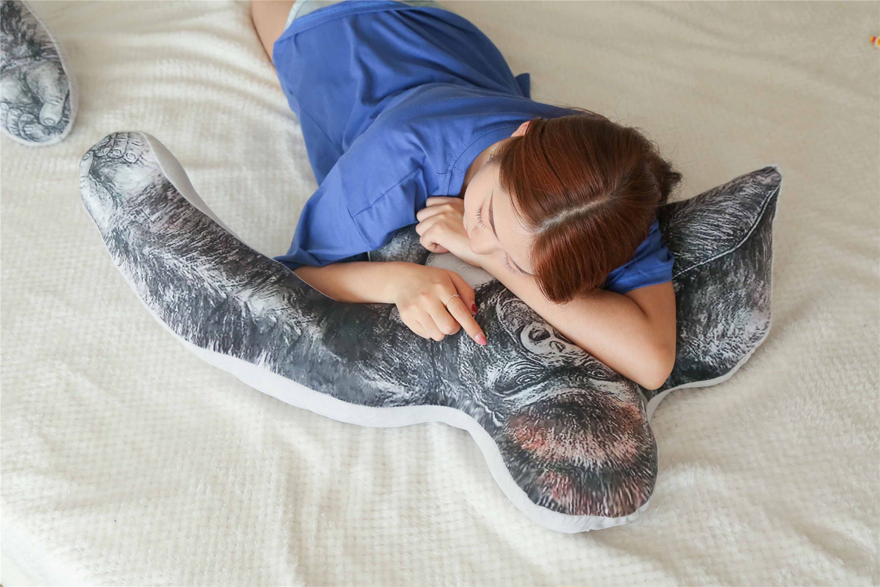 Macho Gorilla Ape Stuffed Hugging Pillow Cushion Toy