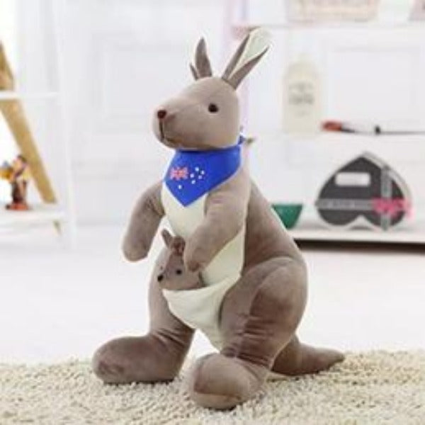 Mother And Joey Kangaroo Soft Stuffed Plush Toy