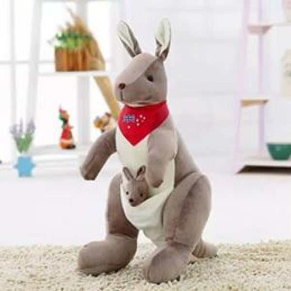 Mother And Joey Kangaroo Soft Stuffed Plush Toy