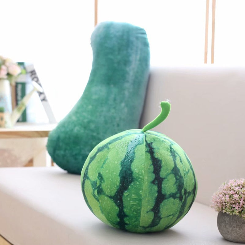 Watermelon Wax Gourd Fruit Soft Stuffed Plush Toy