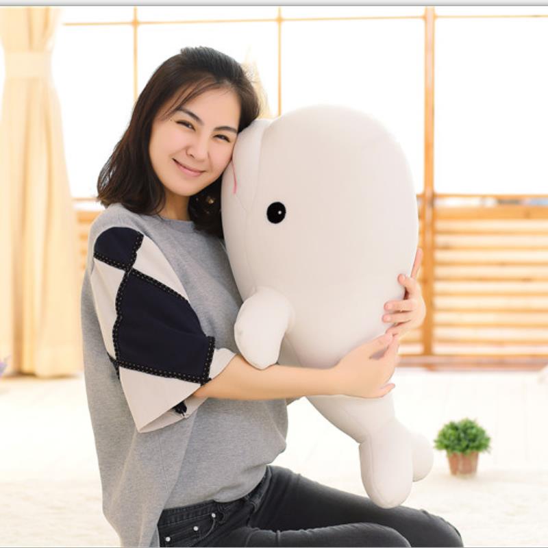 Huggable White Whale Soft Stuffed Plush Toy