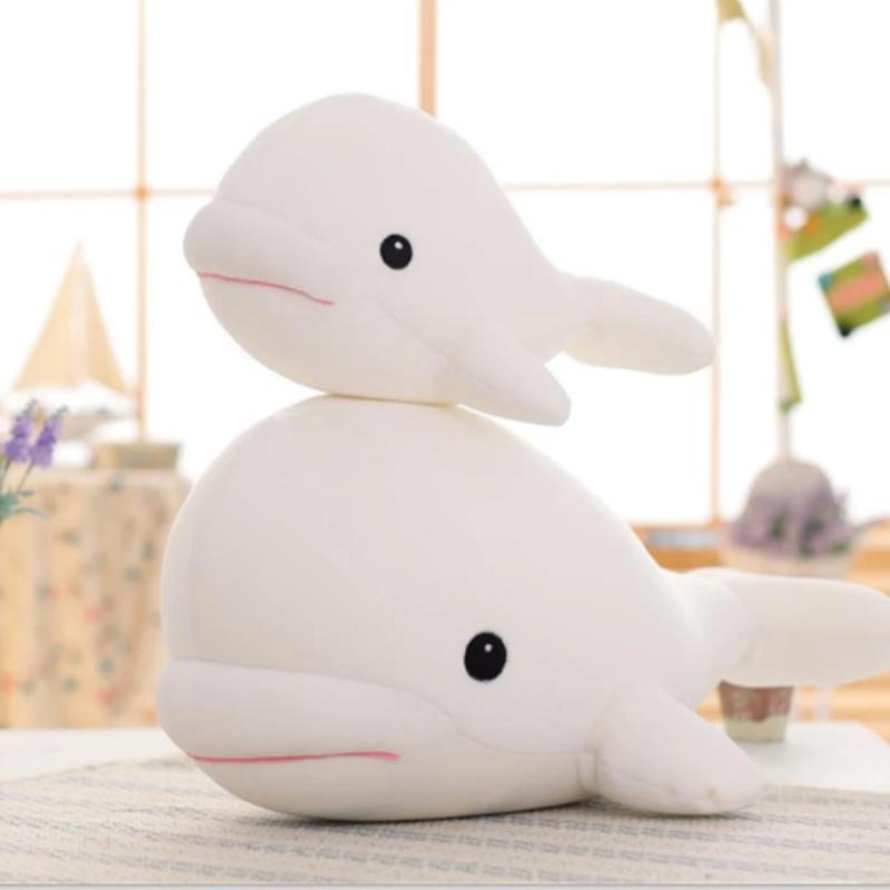 Huggable White Whale Soft Stuffed Plush Toy