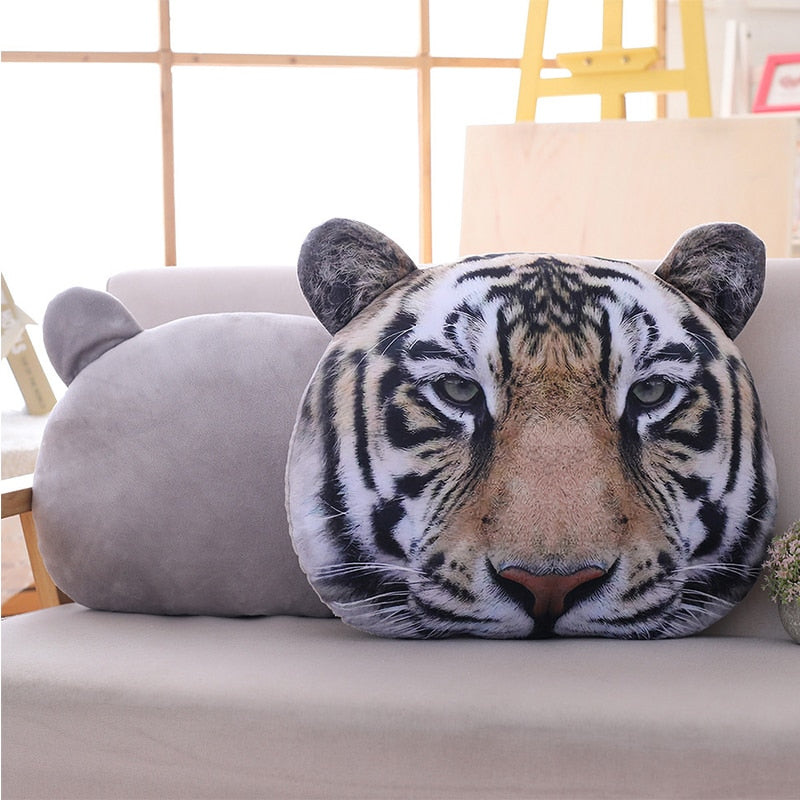 Tiger Face Stuffed Pillow Cushion Decor Toy