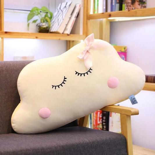 Large Sleepy Clouds Stuffed Pillow Cushion Decor Toy