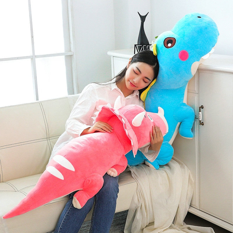 Large Colored Dinosaur Pillow Soft Stuffed Plush Toy