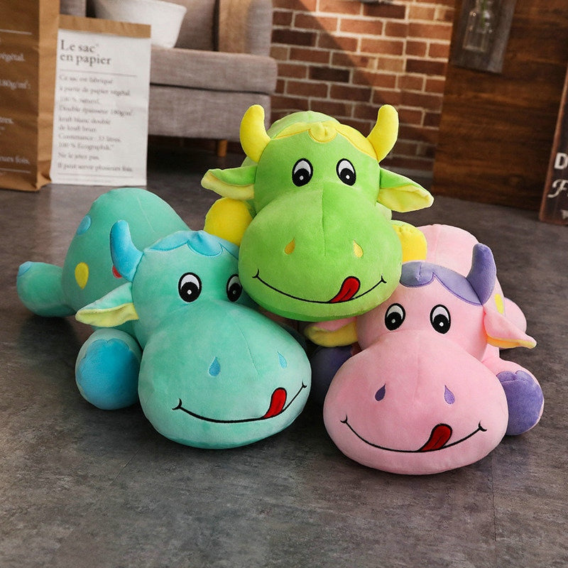 Colored Cow Soft Stuffed Plush Pillow Toy