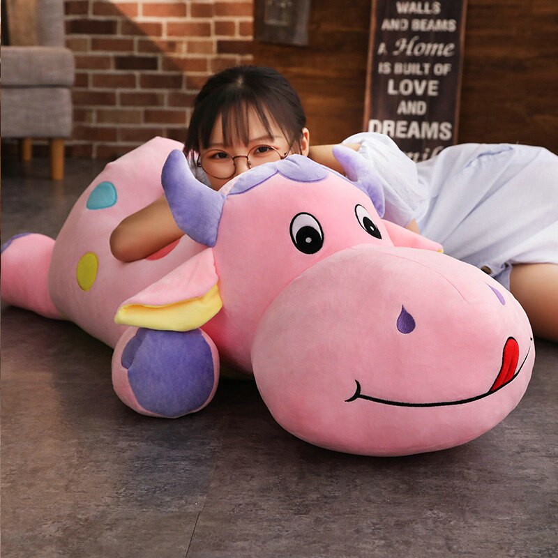 Colored Cow Soft Stuffed Plush Pillow Toy