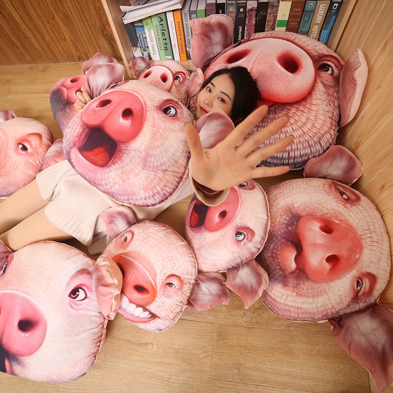 Pig Face Stuffed Plush Pillow Cushion Decor Toy