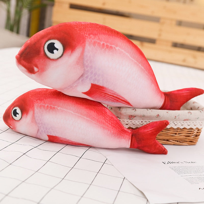 Red Fish Soft Stuffed Plush Pillow Toy