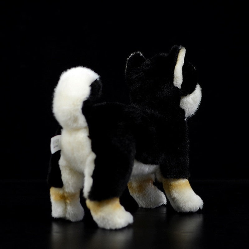 Black Japanese Shiba Inu Puppy Dog Stuffed Toy