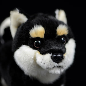 Black Japanese Shiba Inu Puppy Dog Stuffed Toy