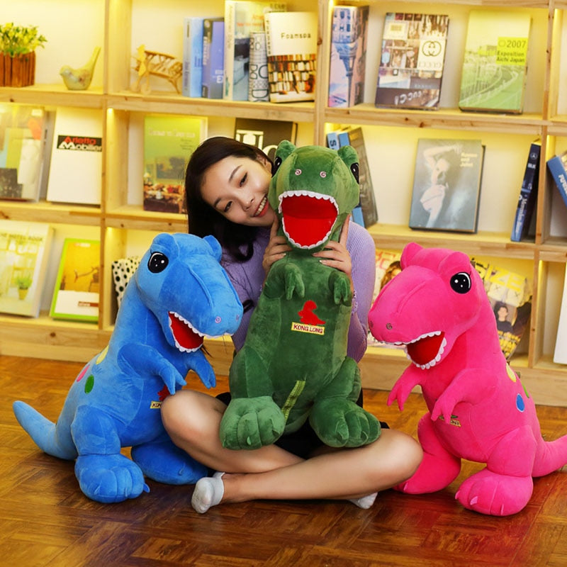Large Colored Tyrannosaurus Dinosaur Soft Stuffed Plush Toy