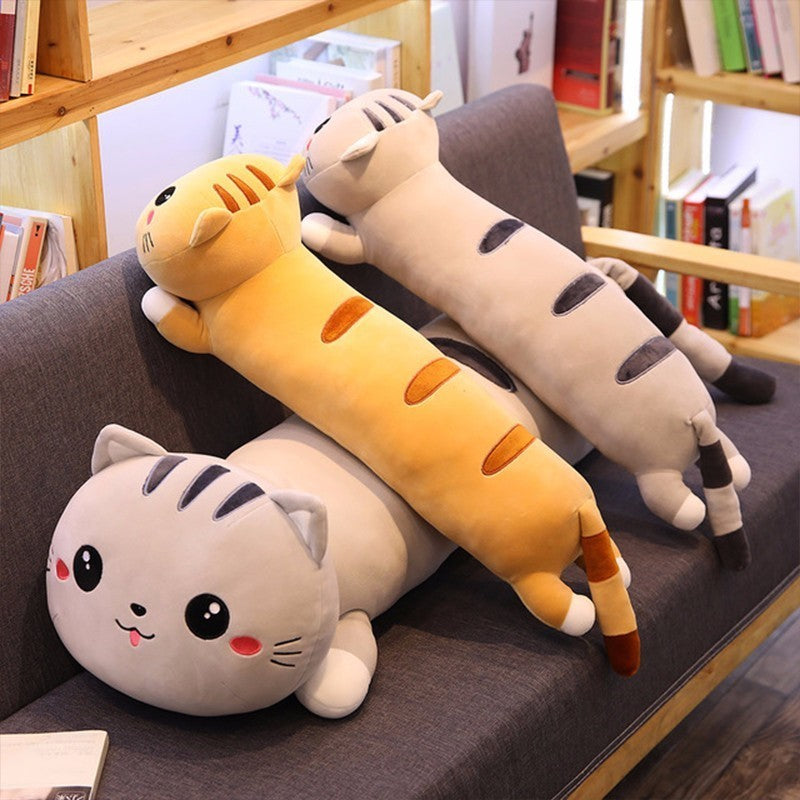 Long Cat Soft Stuffed Plush Pillow Toy