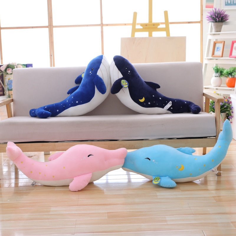 Large Starry Whale Dolphin Soft Stuffed Plush Toy